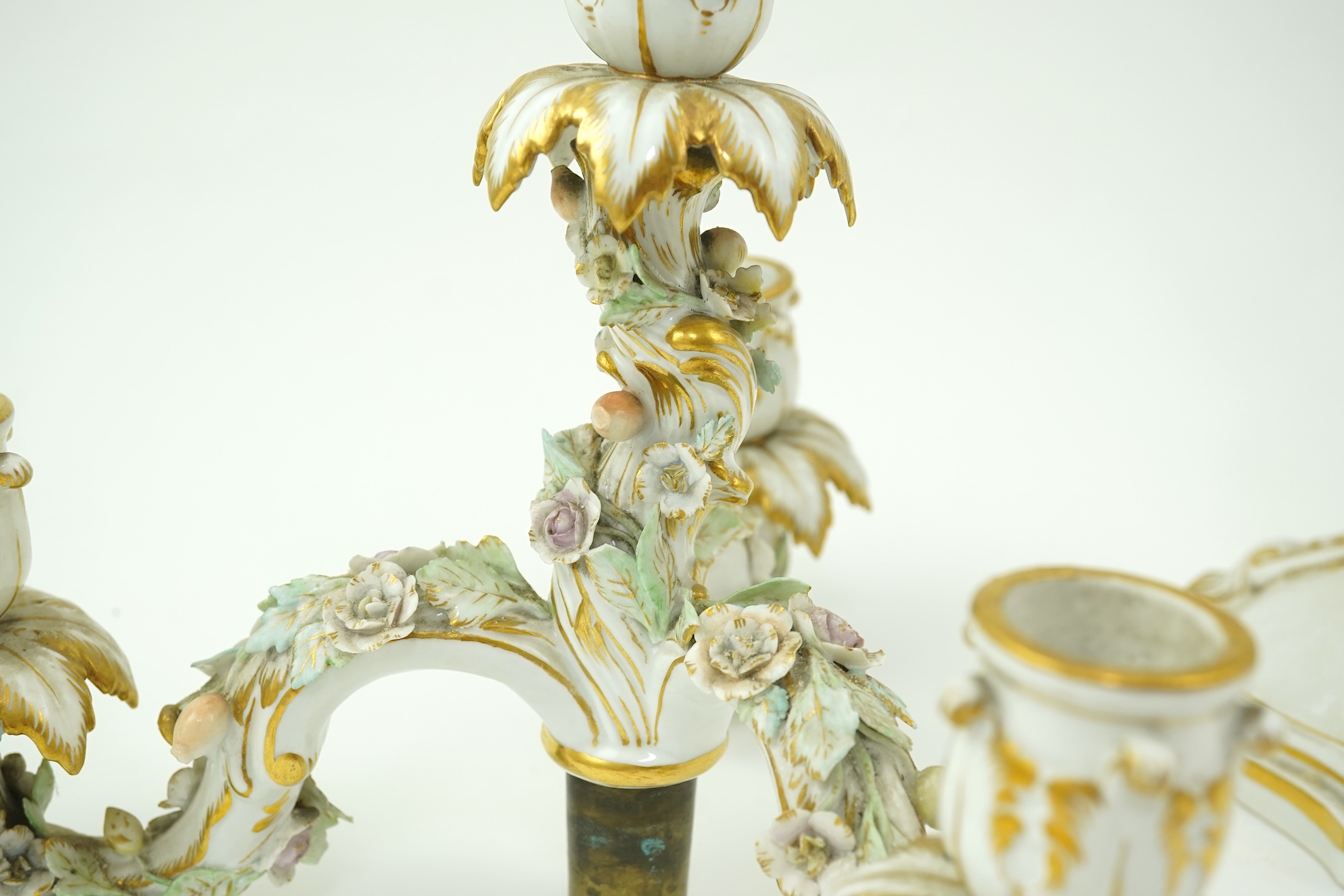 A Meissen figural candelabra, late 19th century